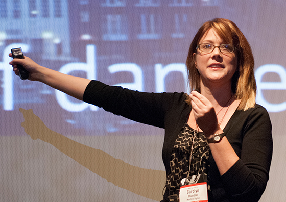 Woman giving a speech